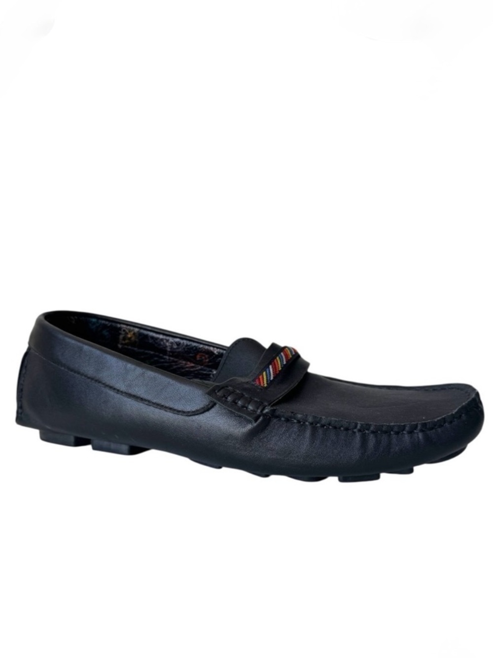 Robert Graham Hart II RGS5100II Mens Black Leather Slip On Casual Loafers Size 8
